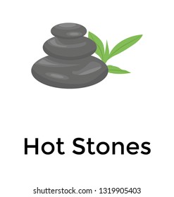 Stone therapy flat icon design 