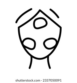 Icono de línea de terapia de piedra. Símbolo de signo de litoterapia. Reflexología. Medicina china tradicional. Masaje. Salud y bienestar. Tipos de medicina complementaria y alternativa. Ilustración de vectores aislados