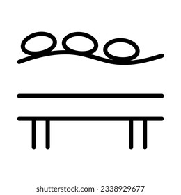 Stone therapy line icon. Lithotherapy sign symbol. Reflexology. Traditional chinese medicine. Massage. Healthcare and wellness. Complementary and alternative medicine types.