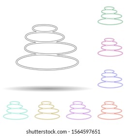 Stone therapy multi color icon. Simple thin line, outline vector of spa icons for ui and ux, website or mobile application