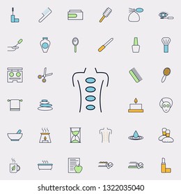 stone therapy outline icon. spa icons universal set for web and mobile