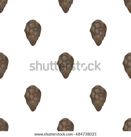 Stone tool icon in cartoon style isolated on white background. Stone age symbol stock vector illustration.