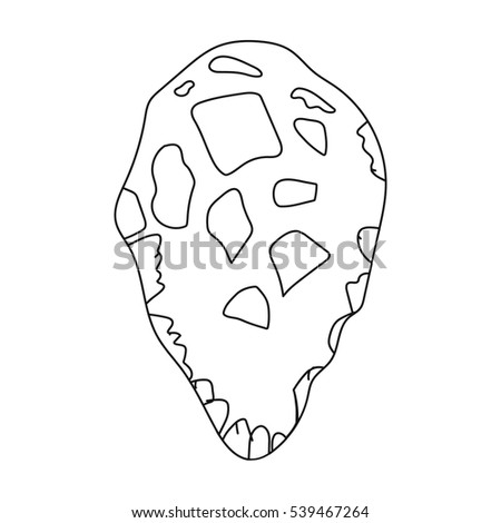 Stone tool icon in outline style isolated on white background. Stone age symbol stock vector illustration.