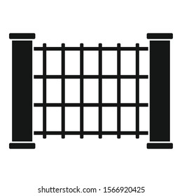 Stone tower fence icon. Simple illustration of stone tower fence vector icon for web design isolated on white background