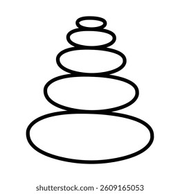 Stone Tower Vector Line Icon Design
