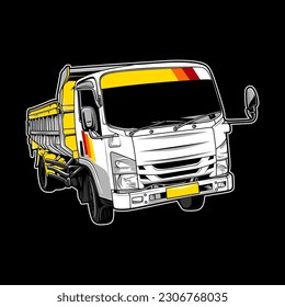 Stone Truck Industrial Equipment Vector