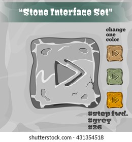 Stone User Interface Element 26. UI and UX Element. Eps 10.