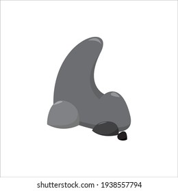 Stone vector, 3D rock for nature illustration and etc.