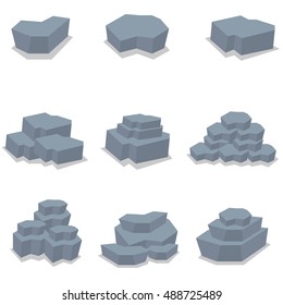 Stone of vector art illustration collection stock