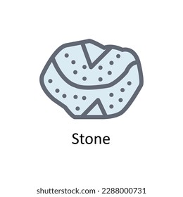 Stone Vector  Fill outline Icons. Simple stock illustration stock
