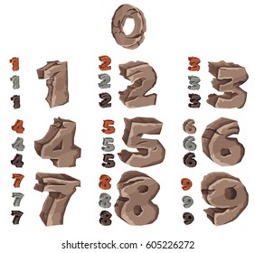 Stone Vector Fonts Alphabets 