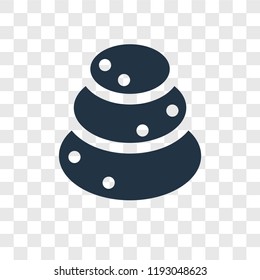 Stone vector icon isolated on transparent background, Stone transparency logo concept