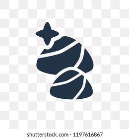 Stone vector icon isolated on transparent background, Stone transparency concept can be used web and mobile