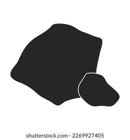 Stone Vektorsymbol.Schwarz Vektorsymbol einzeln auf weißem Hintergrund.