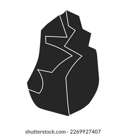Stone vector icon.Black vector icon isolated on white background stone.