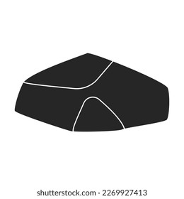 Stone vector icon.Black vector icon isolated on white background stone.