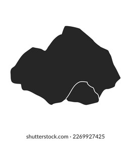 Stone vector icon.Black vector icon isolated on white background stone.