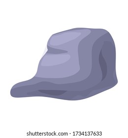 Icono de vector de piedra.Icono de vector de dibujos animados aislado en piedra de fondo blanco.