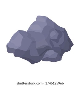 Stone vector icon.Cartoon vector icon isolated on white background stone.