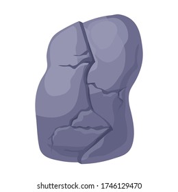 Icono de vector de piedra.Icono de vector de dibujos animados aislado en piedra de fondo blanco.