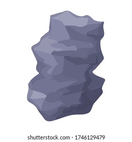 Icono de vector de piedra.Icono de vector de dibujos animados aislado en piedra de fondo blanco.
