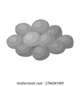 Stone vector icon.Cartoon vector icon isolated on white background stone.
