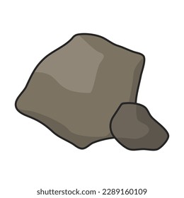 Icono de vector de piedra.Icono de vector de color aislado en piedra de fondo blanco.
