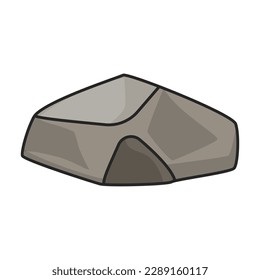 Icono de vector de piedra.Icono de vector de color aislado en piedra de fondo blanco.