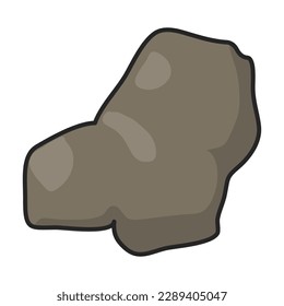 Icono de vector de piedra.Icono de vector de color aislado en piedra de fondo blanco.