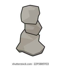 Icono de vector de piedra.Icono de vector de color aislado en piedra de fondo blanco.
