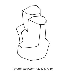 Stone vector icon.Outline vector icon isolated on white background stone.