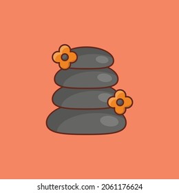 stone Vector illustration on a transparent background. Premium quality symbols.Vector line flat color icon for concept and graphic design.