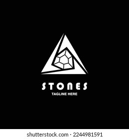 stone vector line art minimalist illustration design icon logo