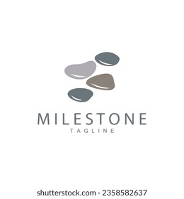 Stone Vector Logo, Stone Design Balance Milestone Vector Templet Symbol Illustration