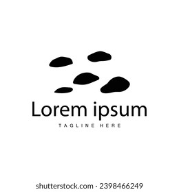 Stone Vectorlogo, Stone Design Balance Milestone Vectortempel Symbol Illustration