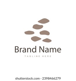 Stone Vector Logo, Stone Design Balance Milestone Vector Templet Symbol Illustration