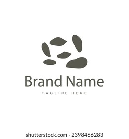 Stone Vector Logo, Stone Design Balance Milestone Vector Templet Symbol Illustration