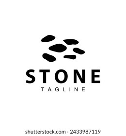 Stone Vector Logo, Stone Design Balance Milestone Vector Templet Symbol Illustration