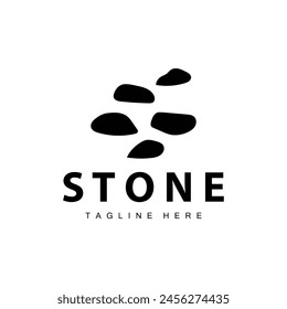 Stone Vector Logo, Stone Design Balance Milestone Vector Templet Symbol Illustration