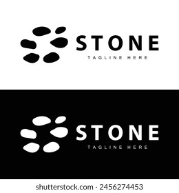 Stone Vector Logo, Stone Design Balance Milestone Vector Templet Symbol Illustration