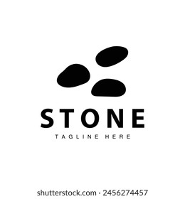 Stone Vector Logo, Stone Design Balance Milestone Vector Templet Symbol Illustration