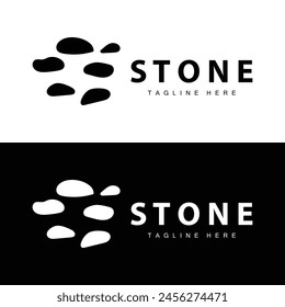 Stone Vector Logo, Stone Design Balance Milestone Vector Templet Symbol Illustration