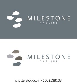 Stone Vector Logo, Stone Design Balance Milestone Vector Templet Symbol Illustration