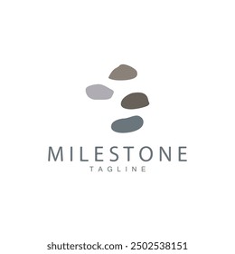 Stone Vector Logo, Stone Design Balance Milestone Vector Templet Symbol Illustration