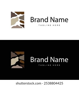 Logotipo de vetor de pedra, Design de pedra Balanço Milestone Vetor Templet Symbol Illustration