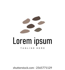 Stone Vector Logo, Stone Design Balance Milestone Vector Templet Symbol Illustration