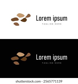 Stone Vector Logo, Stone Design Balance Milestone Vector Templet Symbol Illustration