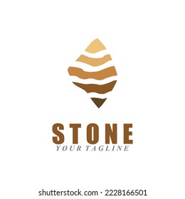 stone vector logo icon illustration template design