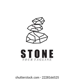 stone vector logo icon illustration template design
