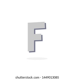 Stone Vector Logo Letter F. F Rock Stone Letter Design Vector